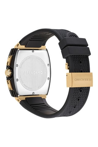 Rubberen Quartz Horloge - Chronograaf - Zwart