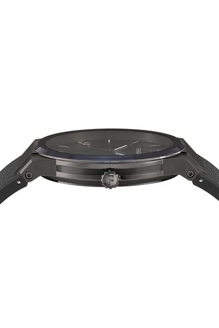 Stalen Quartz Horloge - Zwart en Grijs