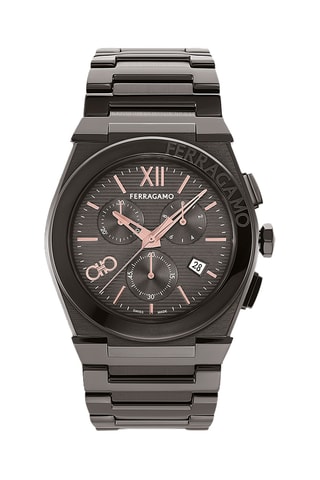 Doublé Ion Grijs Quartz Horloge - Chronograaf
