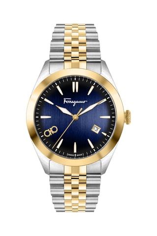 Stalen Quartz Horloge - Zilverkleurig en Goudkleurig