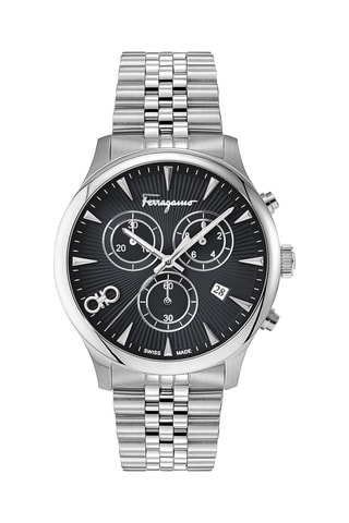 Stalen Quartz Horloge - Chronograaf - Zilverkleurig