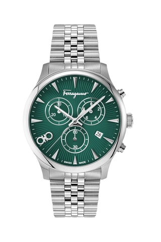 Stalen Quartz Horloge - Chronograaf - Zilverkleurig