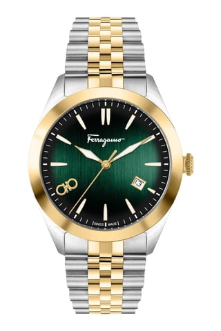 Stalen Quartz Horloge - Zilverkleurig en Goudkleurig