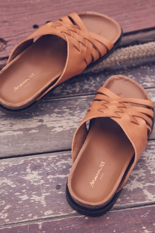Mules em couro Vadim - Camel