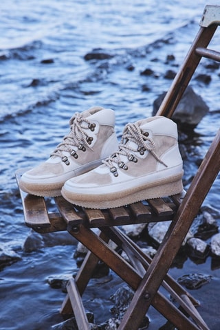 Botins em couro Lucie - Bege