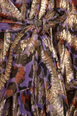 Vestido direito Charline - Dourado e violeta