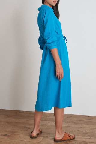Vestido-camisa Coralie - Turquesa