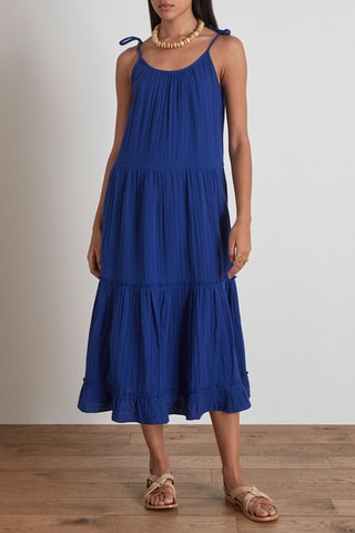 Vestido comprido Constance - Azul