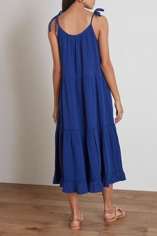 Vestido comprido Constance - Azul
