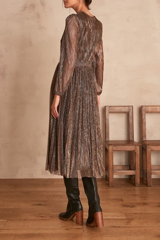 Vestido estilo patinadora Helga - Castanho