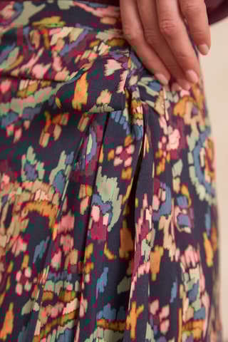 Saia traçada Anae - Azul e violeta