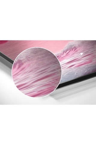 Tableau en verre trempé Surf in pink planet