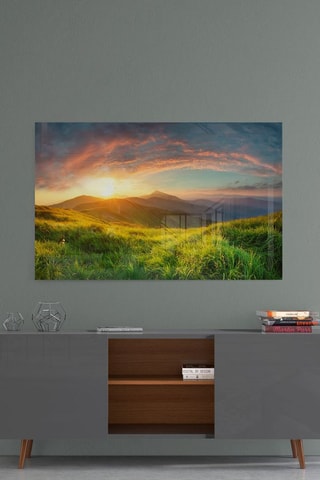 Tableau en verre trempé Vue d'une vallée