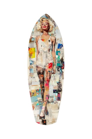 Décoration murale en verre trempé Marilyn in Vintage - Blanc