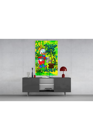 Tableau en verre trempé Scrooge McDuck The Golden Throne 
