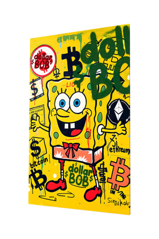 Tableau en verre trempé Crypto SpongeBob 
