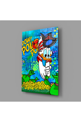 Tableau en verre trempé Donald the Money Man Glass 