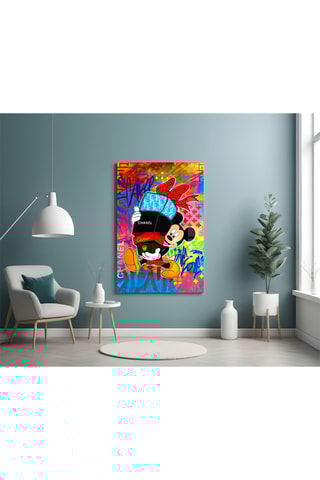 Tableau en verre trempé Mickey Disney In the World of Brands 