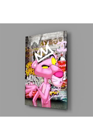 Tableau en verre trempé The Pink Panther 