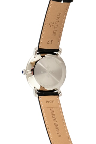 Montre à quartz en cuir - Noir et argenté