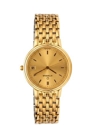 Montre à quartz en acier - Doré
