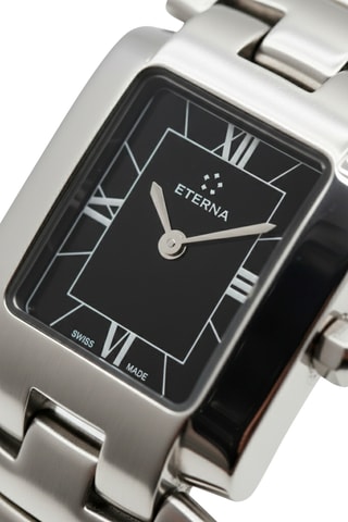 Montre à quartz en acier - Argenté et noir