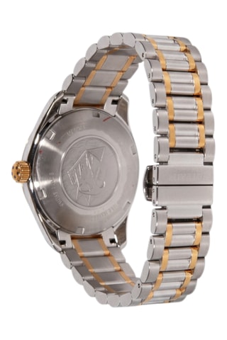 Montre automatique en acier et diamants