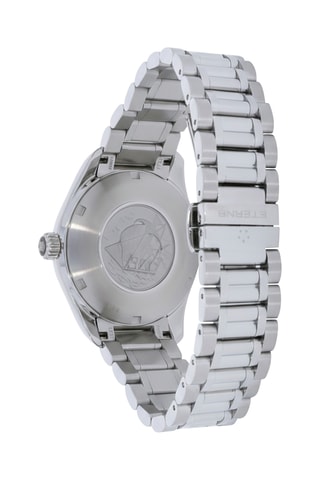 Montre à quartz en acier - Argenté et blanc