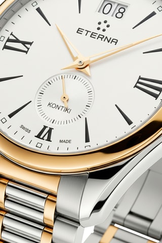 Montre à quartz en acier - Argenté et doré