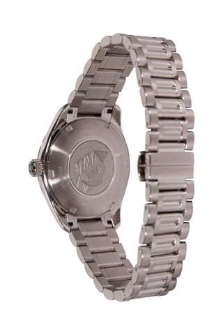 Montre automatique en acier et diamants