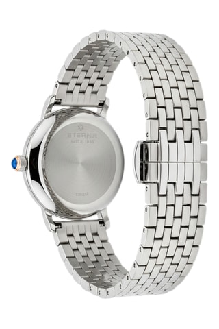 Montre à quartz en acier et nacre