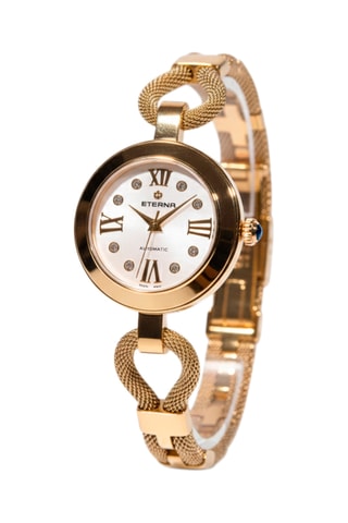 Montre automatique en acier, nacre et diamants