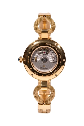 Montre automatique en acier, nacre et diamants