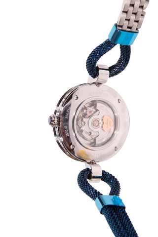 Montre automatique en acier, nacre et diamants