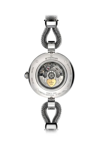 Montre automatique en acier, nacre et diamants