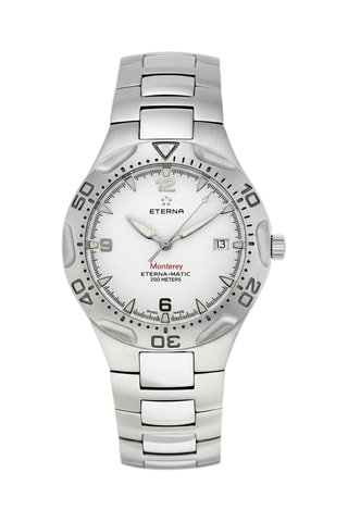 Montre à quartz en acier - Argenté et blanc