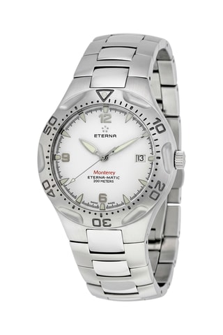 Montre à quartz en acier - Argenté et blanc