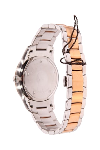 Montre à quartz en acier - Argenté et doré rose