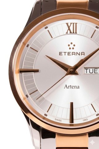Montre à quartz en acier - Argenté et doré rose