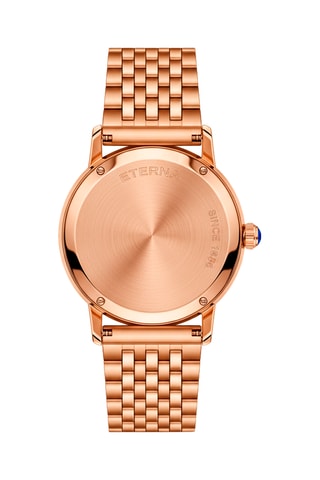 Montre à quartz en acier, nacre et diamants
