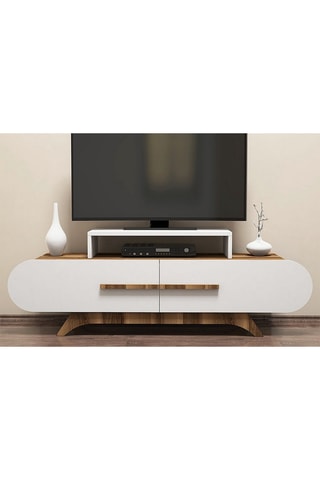 Meuble TV 2 abattants Rose  - 145 x 37 x 50 cm