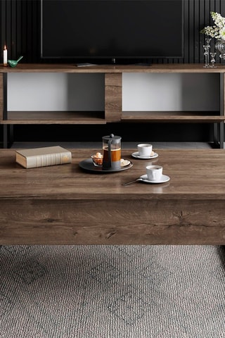 Meuble TV 2 abattants Luxe - 180 x 30 x 50 cm