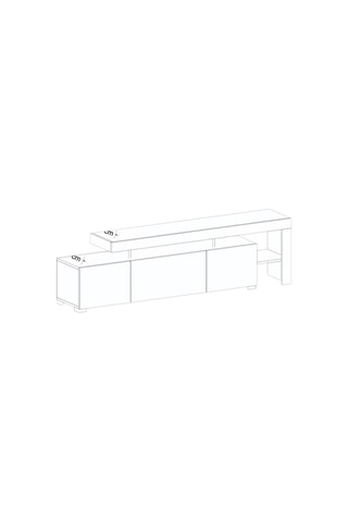Meuble TV 3 portes Beliz - 192 x 53 x 37 cm