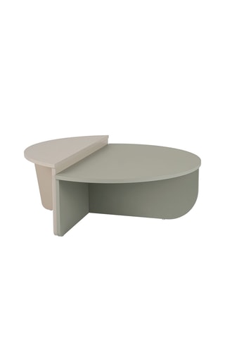 2 tables basses gigognes Orion - Vert et beige