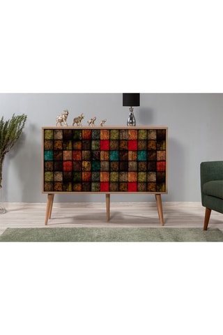 Meuble de rangement 3 portes Mega - Imitation bois sonoma