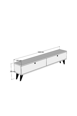 Meuble TV 2 abattants Paris K3 - 160 x 40 x 25 cm