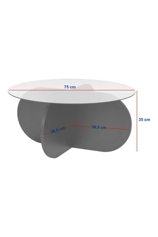 Table basse en verre Aeris - 36,5 cm