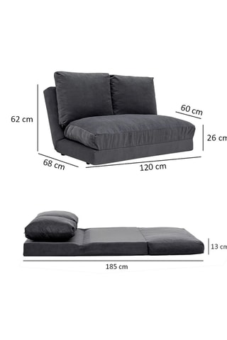 Canapé convertible Taida - 2 places - En polyester