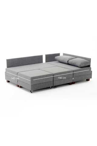 Canapé d'angle droit convertible Fly - 4 places - En coton et polyester