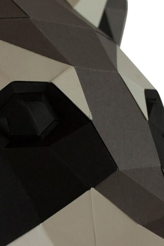 Origami 3D guaxinim - 18 x 16 x 16,5 cm - Cinzento